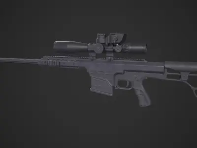 Barrett Model 98b Low-poly 3D model