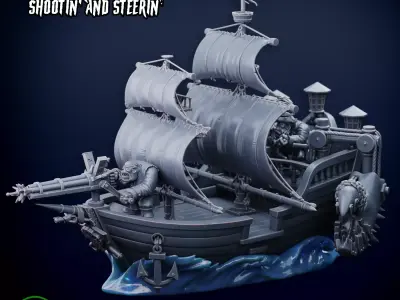 Orc Pirate Ship 3D print model