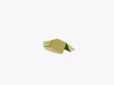 Paper Plane Yellow Low-poly 3D model
