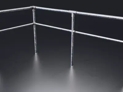 Metal Pipe Railing Low-poly 3D model