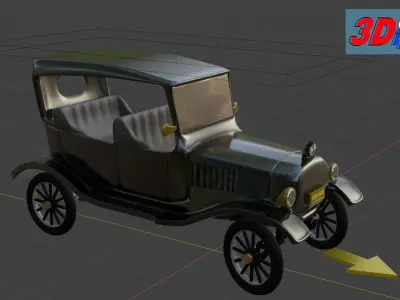 CLASSIC CAR FOR ANIMATION 3D model