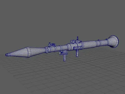 RPG-7 rocket launcher Low-poly 3D model purchase