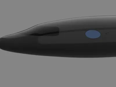 Futuristic plane Concept 3D Free low-poly 3D model
