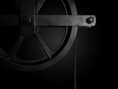 Industrial Pulley Light 3D model