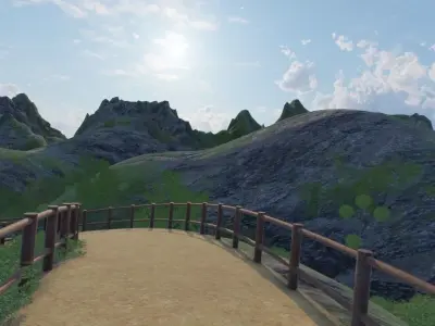 Serene Mountain Retreat 3D model