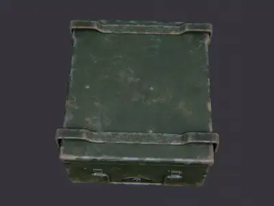 USA Field Cooking Burner Box Low-poly 3D model