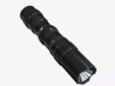 Police Flashlight Low-poly 3D model