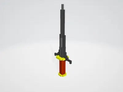 Sword pixelated Free 3D model