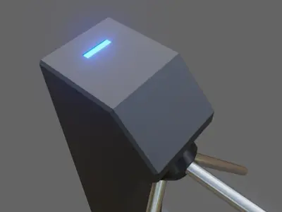 Ticket Gate Access Control - Catraca de Acesso Low-poly 3D model
