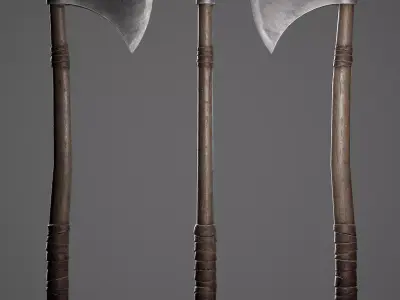 Headsman Axe Low-poly 3D model