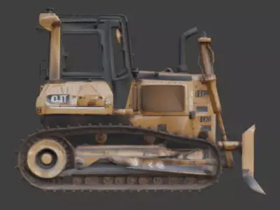 Industrial Heavy Bulldozer 3D Model Low-poly 3D model buy