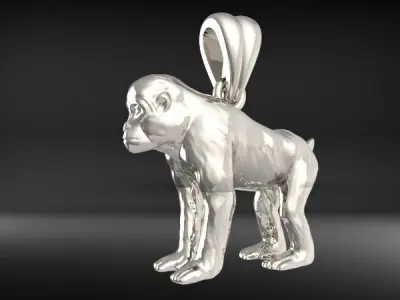 Monkey Pendant  3D print model