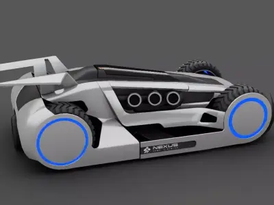 FUTURISTIC RACE CAR Free 3D model