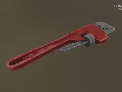 Pipe Wrench 3D model get