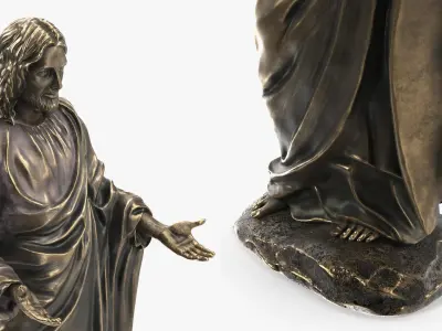  Jesus Christ Statue in Blessing Pose Bronze 