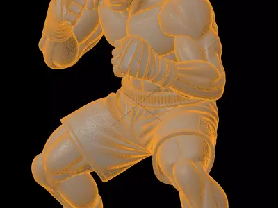 Rocky Balboa Training Figure 3D Printable 3D print model