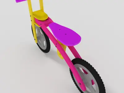 Kids Bicycle Free low-poly 3D model