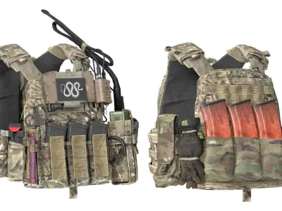 AVS PLATE CARRIER BUNDLE 3D Model Pack