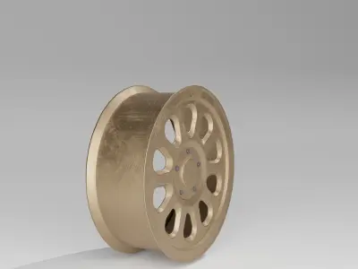 Mid-poly Offroad Rims Free low-poly 3D model