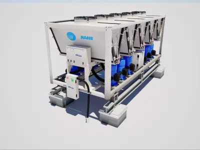 HVAC Rooftop Air Ventilation System  3D model