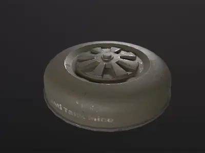 Anti Tank Mine 3D Model Low-poly 3D model