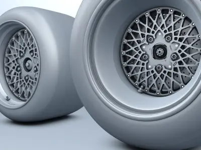 BBS Tyres LeMans Porsche with Brakes 3D model