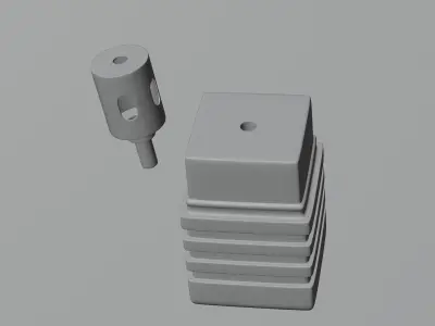Dental Rotor Core for Medical High Quality 3D Model Low-poly 3D model