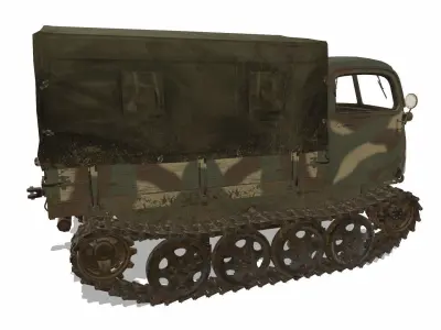 Raupenschlepper Ost Low-poly 3D model