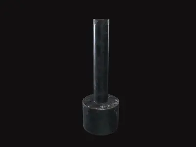  Medieval Hardie Hole Tool V02 Low-poly 3D model