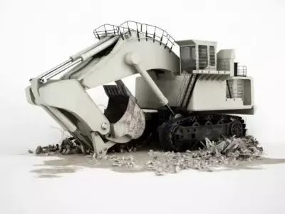 Excavator paper 3D model