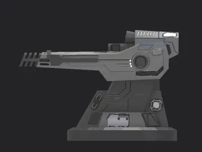 Sci-Fi Turret  Low-poly 3D model buy