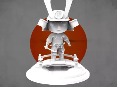 Mini samurai  Free 3D print model