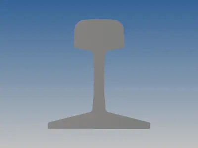 British Standard-EN13674  46E4  rail 3D model