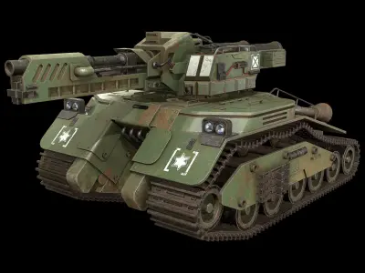Tank Concept - 3 - Green 3D model