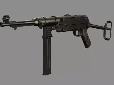 IMI Uzi Low-poly 3D model Low-poly 3D model
