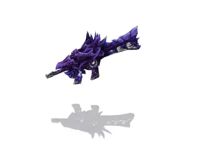 Frozen Bone Rifle Low-poly 3D model