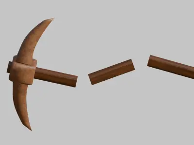 Shovel Broken Free low-poly 3D model