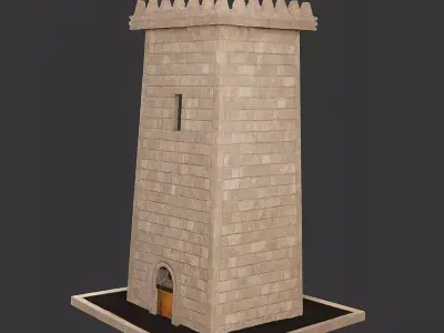 Stonewatch Keep  Medieval Guard Tower 3D Model 3D model