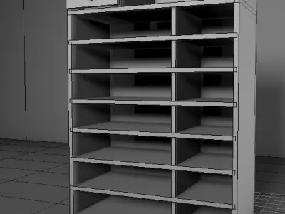 cupboard furniture Low-poly 3D model