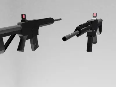 AR15 Gun Model Low-poly 3D model