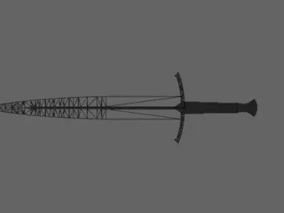Low Poly Short Sword Low-poly 3D model