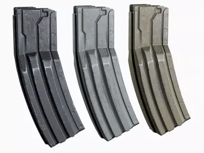 AR 15 M16 M4 magazine stanag 60 rounds Low-poly 3D model