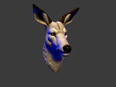 Animal Head Low-poly 3D model 13