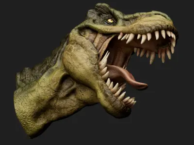 dinosaur Low-poly 3D model 15