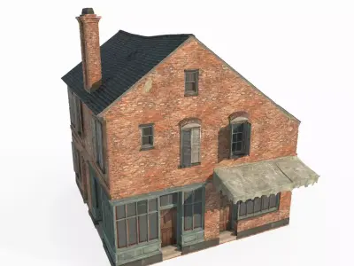 17th century town shops 3D model