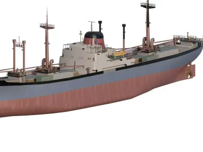SMALL GERMAN CARGO SHIP 3D model