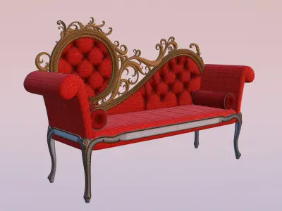 Chaise Lounges Victorian Antique Chair 3D model