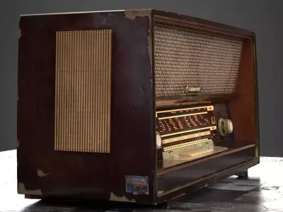 RIZ 634UKV Vintage Radio  Low-poly 3D model