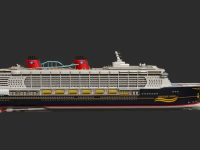 Cruise Ship   Low-poly 3D model