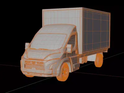 Fiat e-Ducato L2H2 2024 Box Truck 3D model